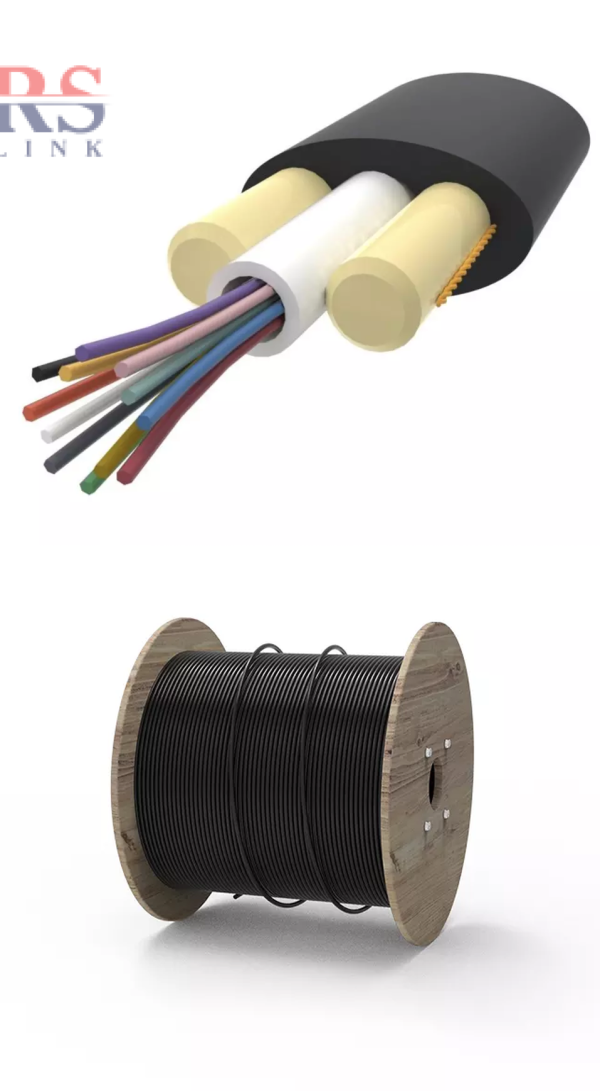 Подвесной плоский диэлектрический оптоволоконный кабель RS-Link-GYFXTBY-24, 24 волокна (Катушка 2 км)